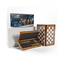 Konex Premium Wooden Chess Board Set 32 Wooden Chess Pieces Foldable Design with Anti-Scratch Veneer Layered Top & Padded Internal Storage (15 x 15 Inches) Brown