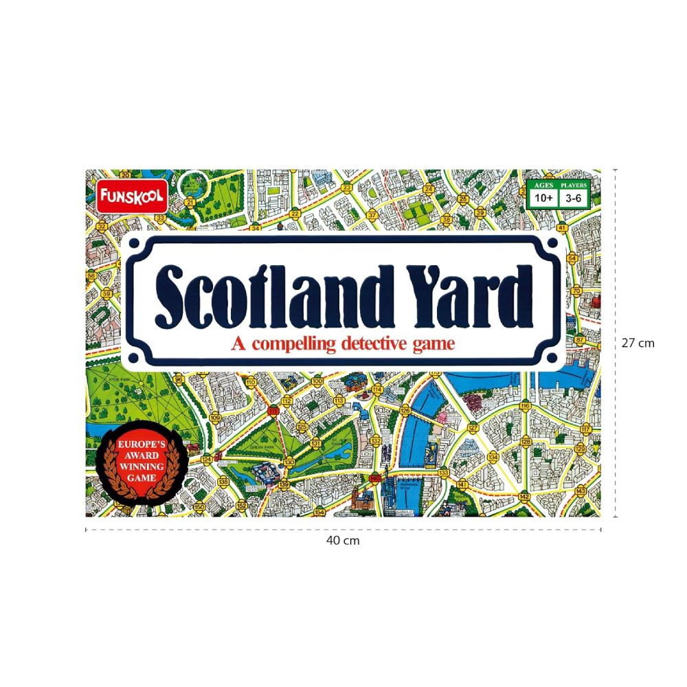 Funskool Games, Scotland Yard, A Compelling Detective and Strategy, Animal Board Game for Kids & Family, 2-3 Players, Ages 10 and Above, Multicolour