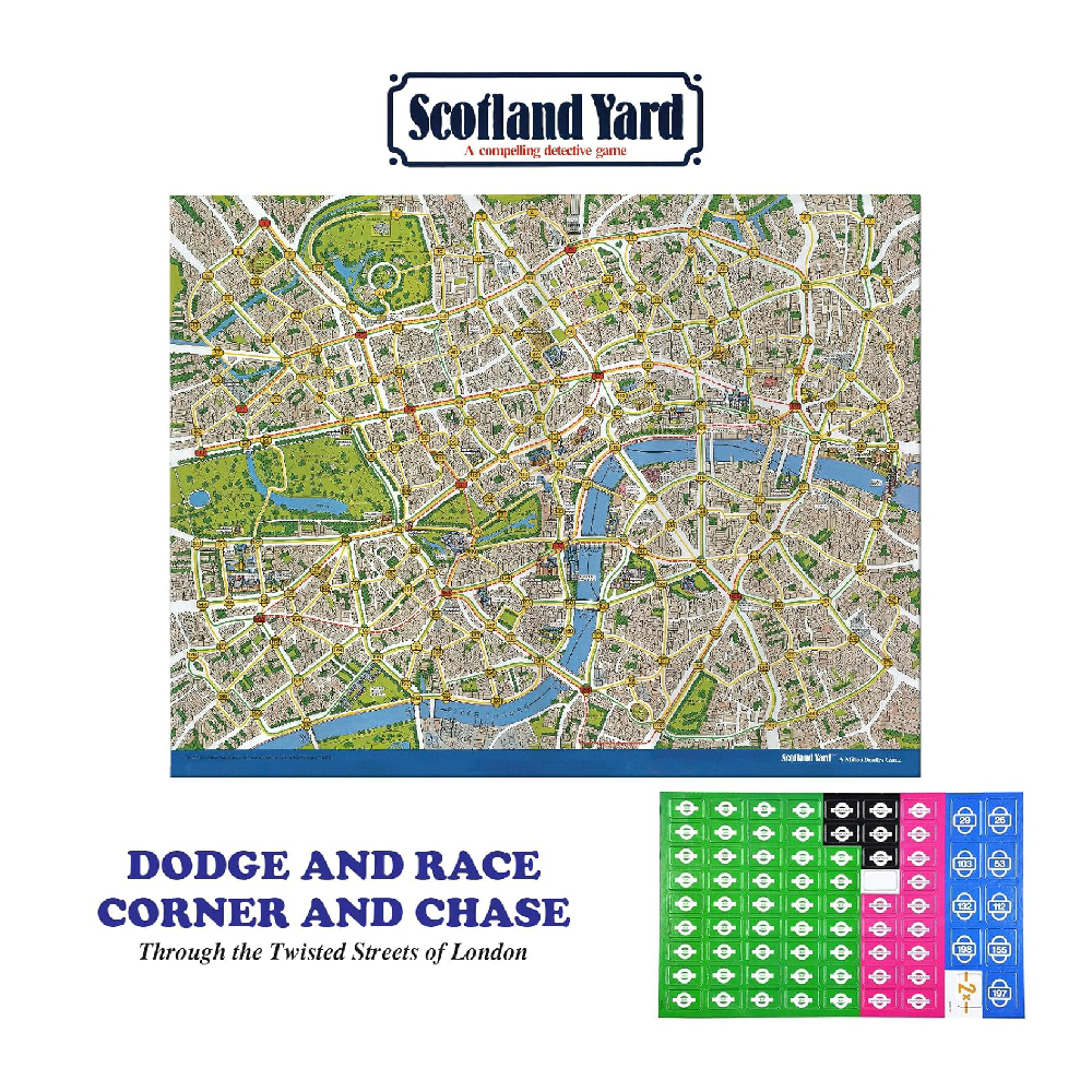 Funskool Games, Scotland Yard, A Compelling Detective and Strategy, Animal Board Game for Kids & Family, 2-3 Players, Ages 10 and Above, Multicolour