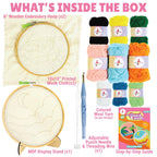 Kalakaram Punch Needle Kit – Beginner-Friendly DIY Embroidery Set with Printed Designs & Tools  Fun Art & Craft Gift for Kids & Adults  Perfect for Birthdays & Creative Hobbies