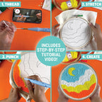 Kalakaram Punch Needle Kit – Beginner-Friendly DIY Embroidery Set with Printed Designs & Tools  Fun Art & Craft Gift for Kids & Adults  Perfect for Birthdays & Creative Hobbies