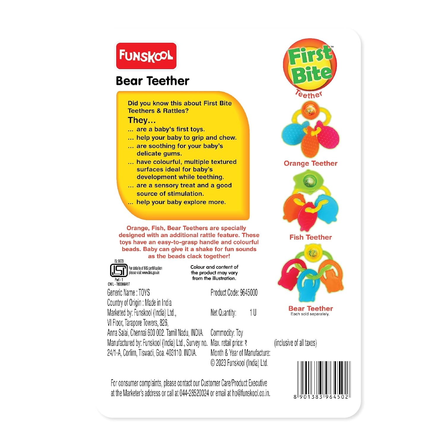 Funskool Bear Teether