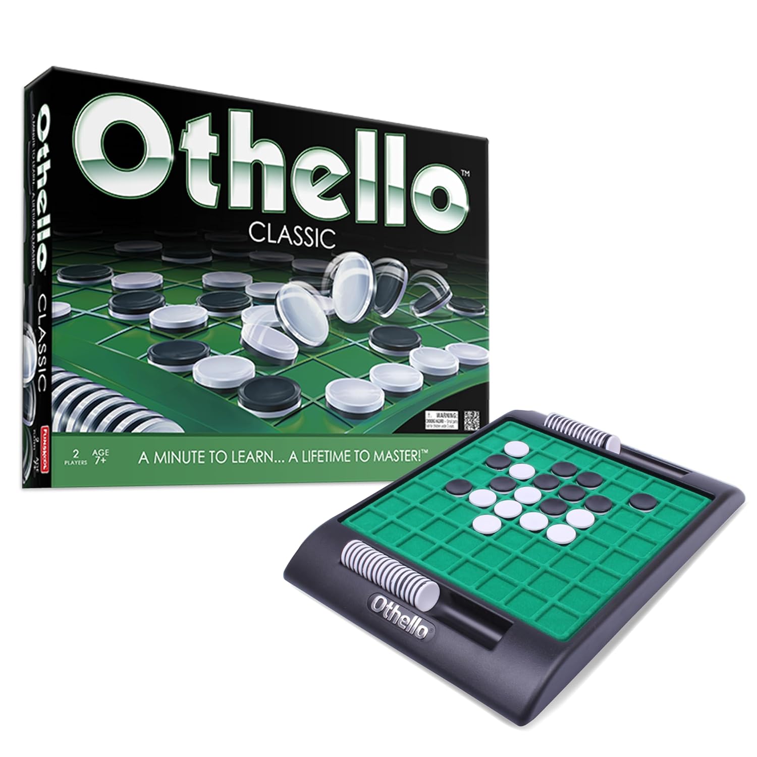 Funskool Othello Classic, Strategy Game, Board Game for Kids, Adults, Families, Educational, Fun, 2 Players, Family Fun, Learning Activity Toy for Childrens, Gift Set for Kid, Ages