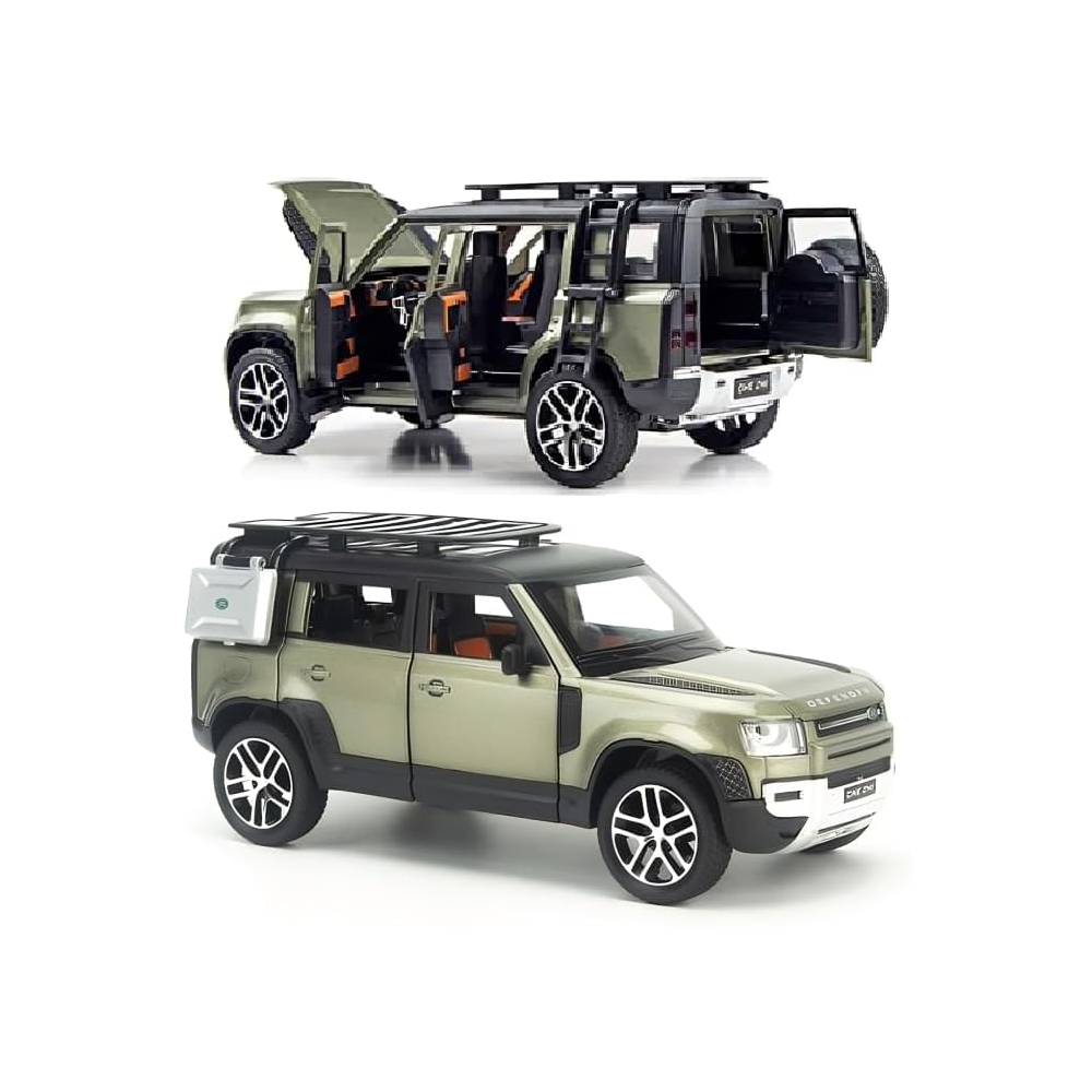 Range Rover Big Size Defender 132 Scale Model Car Exclusive Alloy Metal Pull Back Die-Cast Car Metal Pullback Toy Car With Openable Doors&Light Music Best Gifts Toys KidsColors As Per Stock
