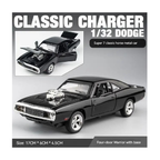 Sports Car 132 Exclusive Alloy Metal Pull Back Die-cast Car Diecast Metal Pullback Toy car with Openable Doors & Light Music Toys for Kids (Black)