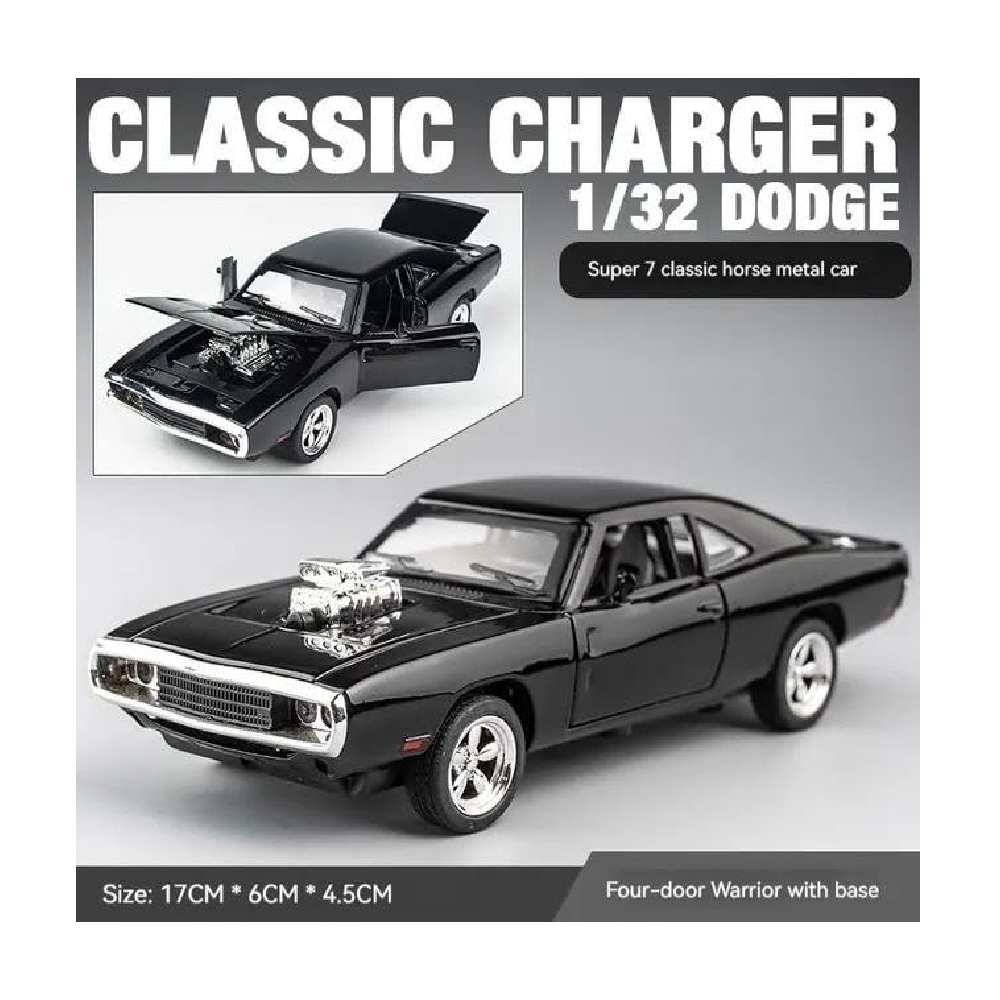 Sports Car 132 Exclusive Alloy Metal Pull Back Die-cast Car Diecast Metal Pullback Toy car with Openable Doors & Light Music Toys for Kids (Black)