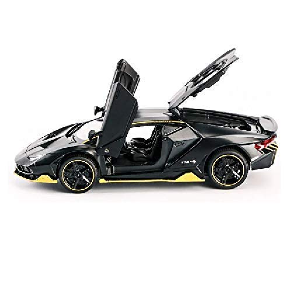 Rk Toys Die Cast Collection Metal Lamborghini Centenario Lp 770-4 Model Car, Pack of 1, Black Scale Model 132 Music and Light