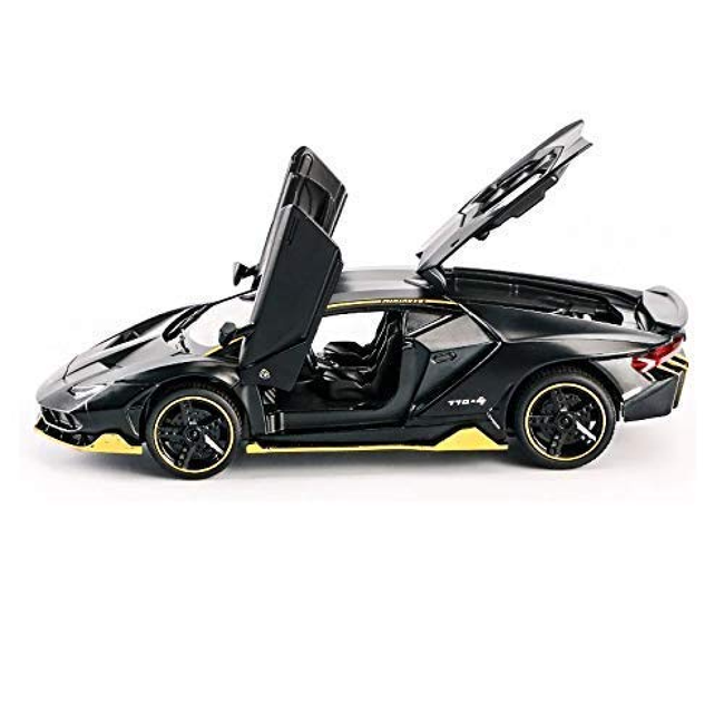 Rk Toys Die Cast Collection Metal Lamborghini Centenario Lp 770-4 Model Car, Pack of 1, Black Scale Model 132 Music and Light Hover Image