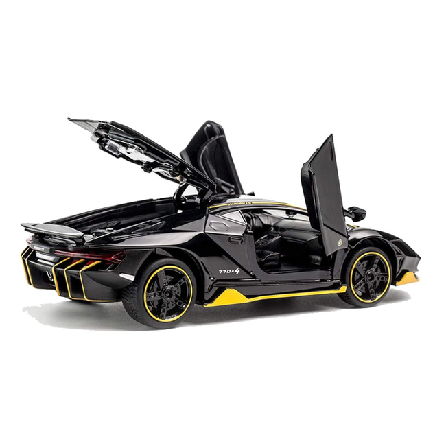 Rk Toys Die Cast Collection Metal Lamborghini Centenario Lp 770-4 Model Car, Pack of 1, Black Scale Model 132 Music and Light Main Image