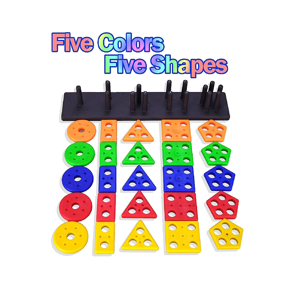 EITHEO Geometric Angle Blocks for Kids  26 Pcs Montessori Sorting & Stacking Educational Toy