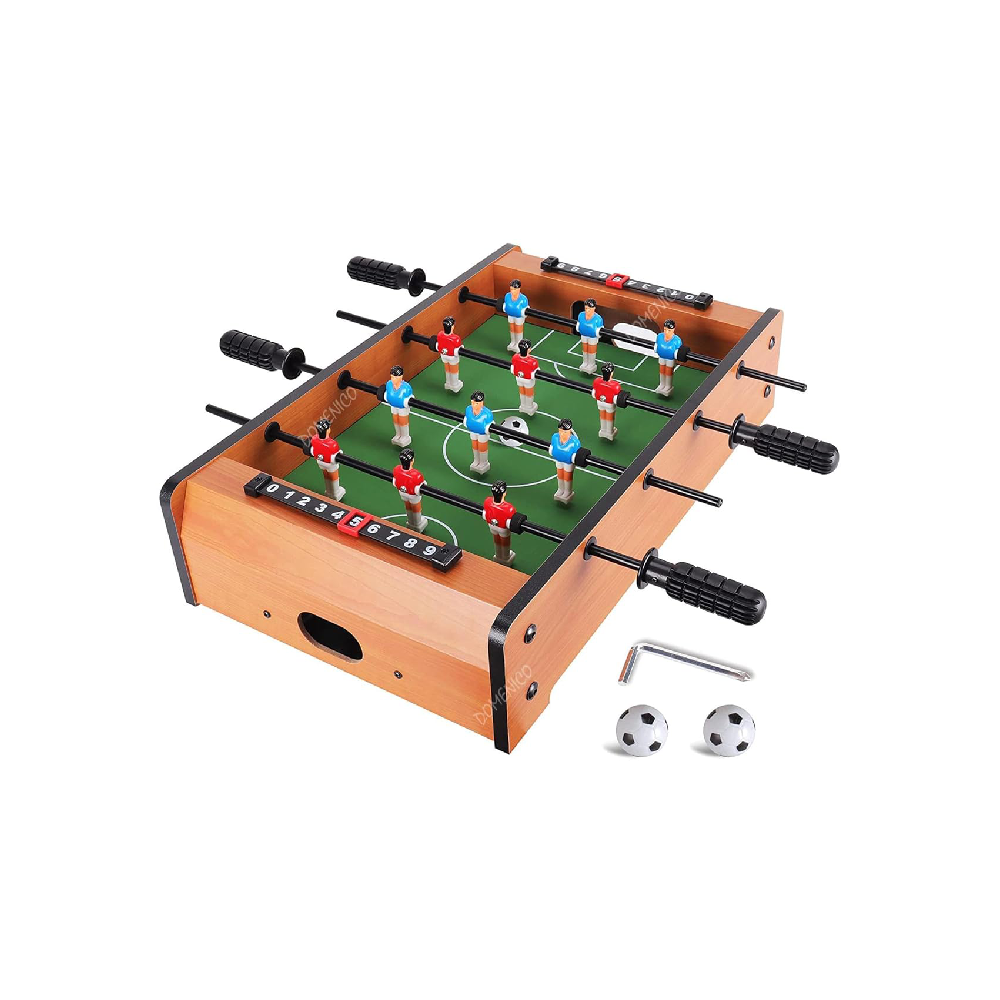 Foosball Table for Kids - Wooden Tabletop Soccer Game - Family Night, Travel, Party Game