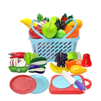 Fruits and Vegetables Play Set Toys, Realistic Sliceable Cutting Pretend Play Kitchen Toys for Kids, Play Food Toys, Fruit Vegetable Toys