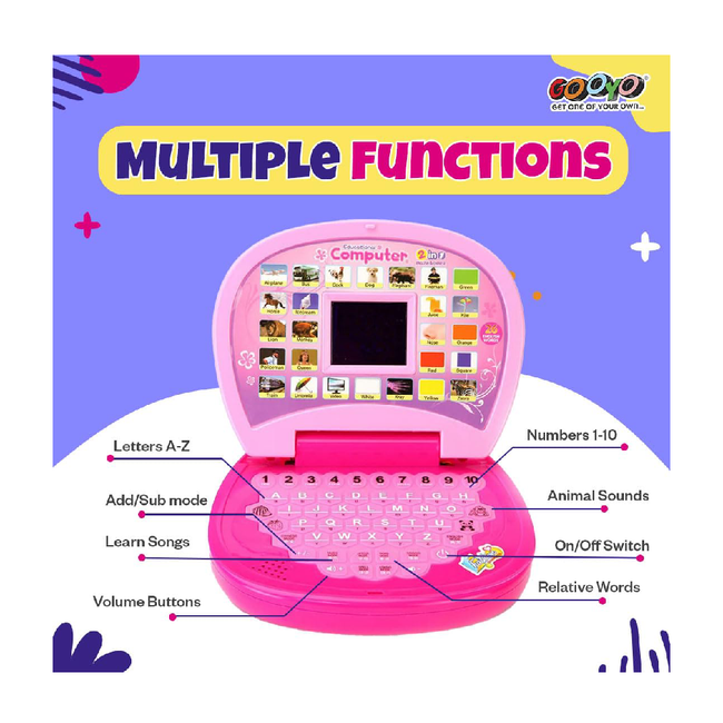 Gooyo GY-2020A Educational Learning Laptop Toy with LED Display Main Image