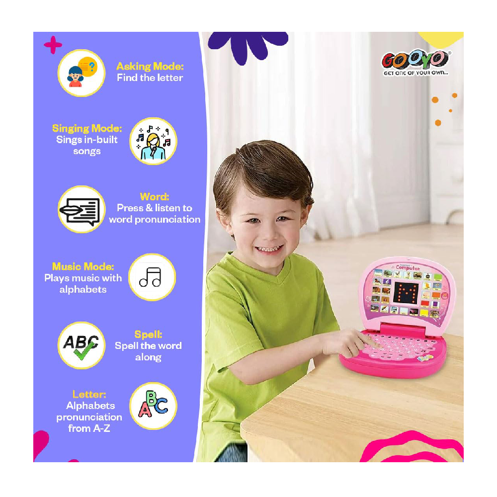 Gooyo GY-2020A Educational Learning Laptop Toy with LED Display