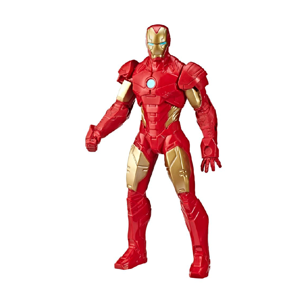 Marvel Mighty Hero Series Iron Man Action Figure, 9.5-Inch Poseable Super Hero Toy for Kids 4 and Up, Birthday Gift for Kids