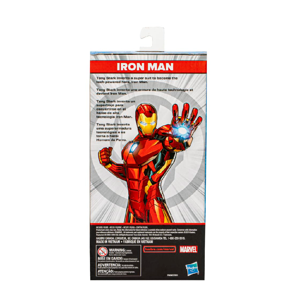 Marvel Mighty Hero Series Iron Man Action Figure, 9.5-Inch Poseable Super Hero Toy for Kids 4 and Up, Birthday Gift for Kids