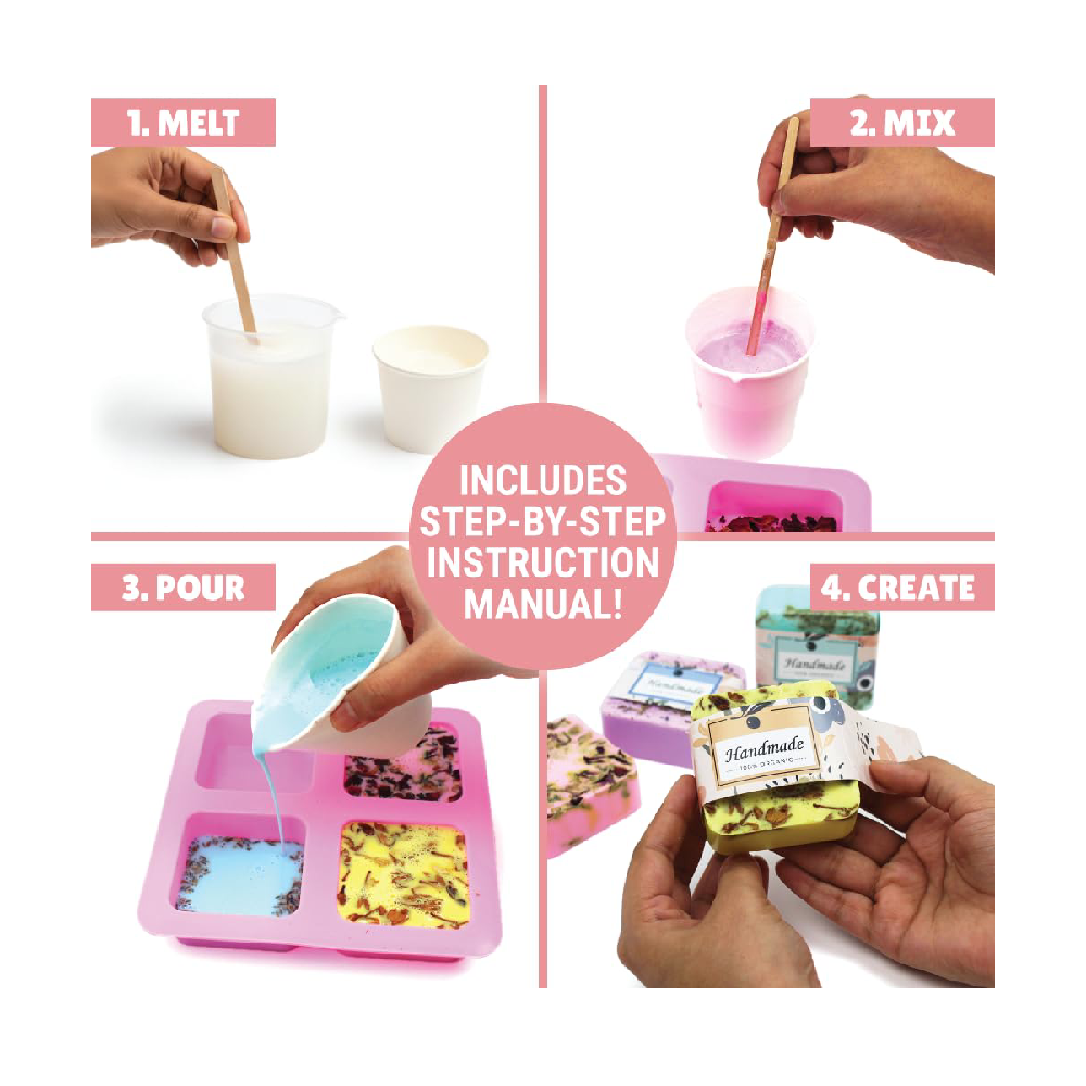 Kalakaram DIY Shea Butter Soap Making Kit  STEM Project & Learning Science Kit  Educational Birthday Gift Kids, Boys & Girls Ages 8-10-12-14  Creative Gift Idea for Young Scientists