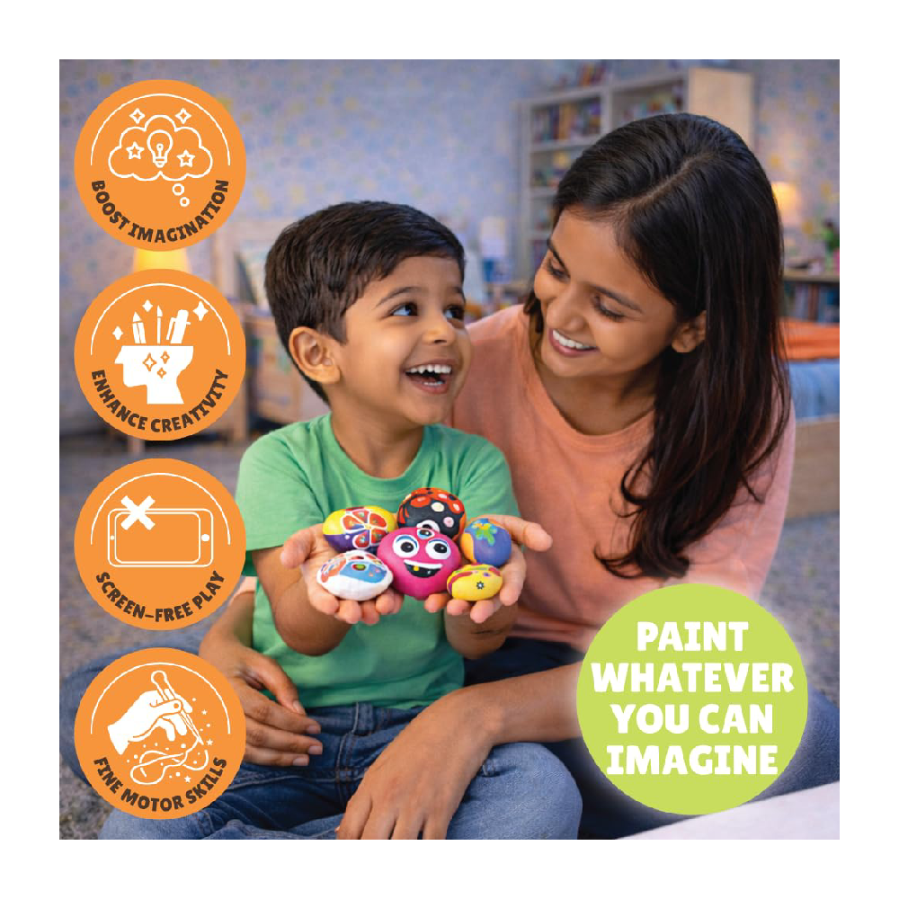 Kalakaram DIY Rock Painting Kit  Painting Kit for Kids Ages  8, 9, 10, 11, 12, 13, 14, Multicolor  Mess Free Art & Craft Activity for Girls & Boys, Craft Kits & Supplies  Stone Color Art