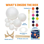 Kalakaram DIY Solar System Model Kit for Kids  DIY Space Toy for Kids Ages 5+  Paint & Assemble Solar System Set  STEM Educational Toy for Projects & Science Facts  Learning & Craft Activity Kit