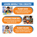 Kalakaram DIY Solar System Model Kit for Kids  DIY Space Toy for Kids Ages 5+  Paint & Assemble Solar System Set  STEM Educational Toy for Projects & Science Facts  Learning & Craft Activity Kit