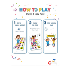 Kids Hopscotch Jumbo Play Mat for Kids  Unique Balancing Game  Indoor and Outdoor Playing Mat Family Game Kith-Kith, Stapu, Langi Chalk Game - Large (40 x 108) – Multicolor