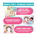 Kalakaram DIY Macrame Rainbow Kit, Macrame Craft Kit for Beginners, DIY Home Decor, DIY Kids Room Decor, Activity Kit for Kids, DIY Kit for Kids