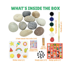 Kalakaram DIY Rock Painting Kit  Painting Kit for Kids Ages  8, 9, 10, 11, 12, 13, 14, Multicolor  Mess Free Art & Craft Activity for Girls & Boys, Craft Kits & Supplies  Stone Color Art