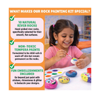 Kalakaram DIY Rock Painting Kit  Painting Kit for Kids Ages  8, 9, 10, 11, 12, 13, 14, Multicolor  Mess Free Art & Craft Activity for Girls & Boys, Craft Kits & Supplies  Stone Color Art