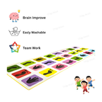 Kids Hopscotch Jumbo Play Mat for Kids  Unique Balancing Game  Indoor and Outdoor Playing Mat Family Game Kith-Kith, Stapu, Langi Chalk Game - Large (40 x 108) – Multicolor