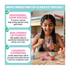 Kalakaram Make Your Own Lip Gloss Kit - Gifts for Girls Age 10-12  Make 8 Lip Gloss With Nourishing Vitamin E Oil