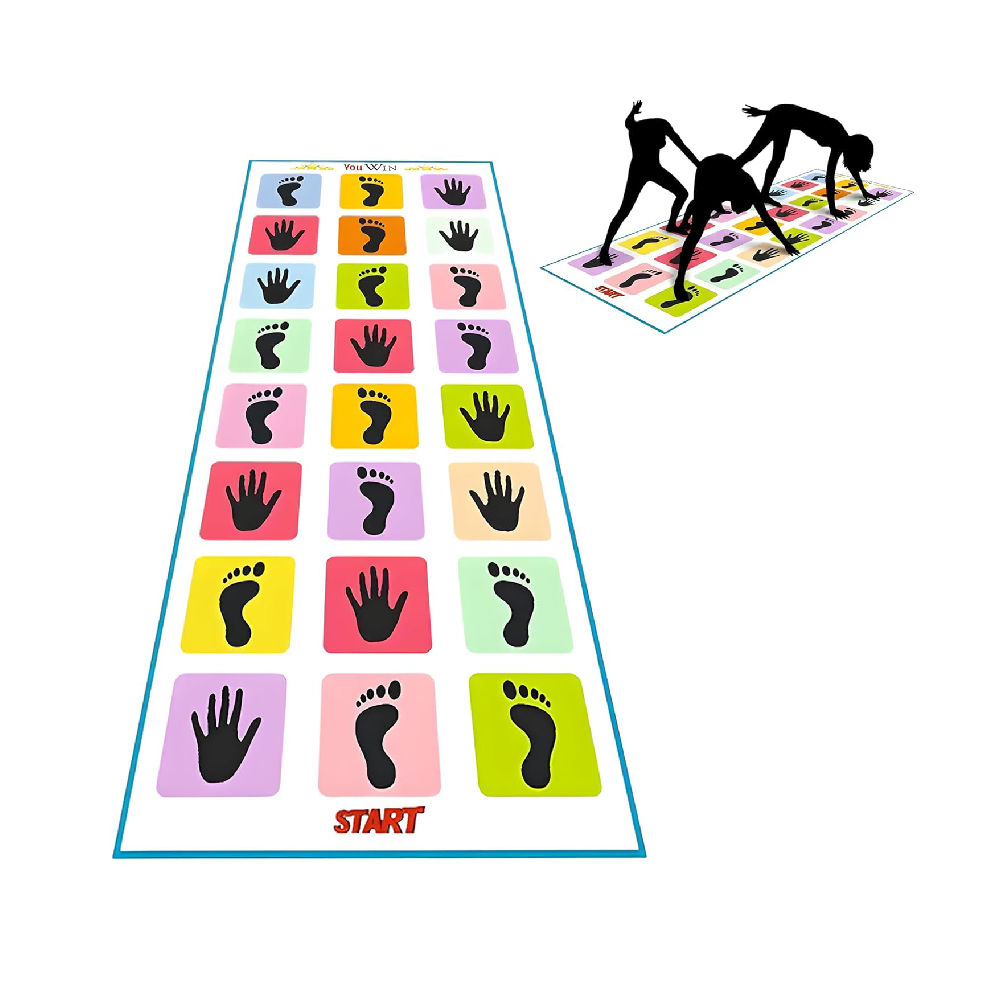 Kids Hopscotch Jumbo Play Mat for Kids  Unique Balancing Game  Indoor and Outdoor Playing Mat Family Game Kith-Kith, Stapu, Langi Chalk Game - Large (40 x 108) – Multicolor