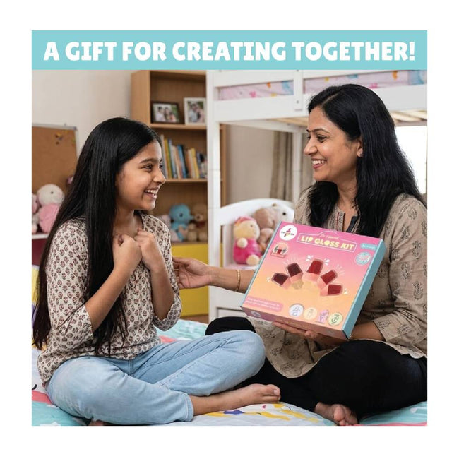 Kalakaram Make Your Own Lip Gloss Kit - Gifts for Girls Age 10-12  Make 8 Lip Gloss With Nourishing Vitamin E Oil Hover Image