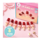 Kalakaram Make Your Own Lip Gloss Kit - Gifts for Girls Age 10-12  Make 8 Lip Gloss With Nourishing Vitamin E Oil