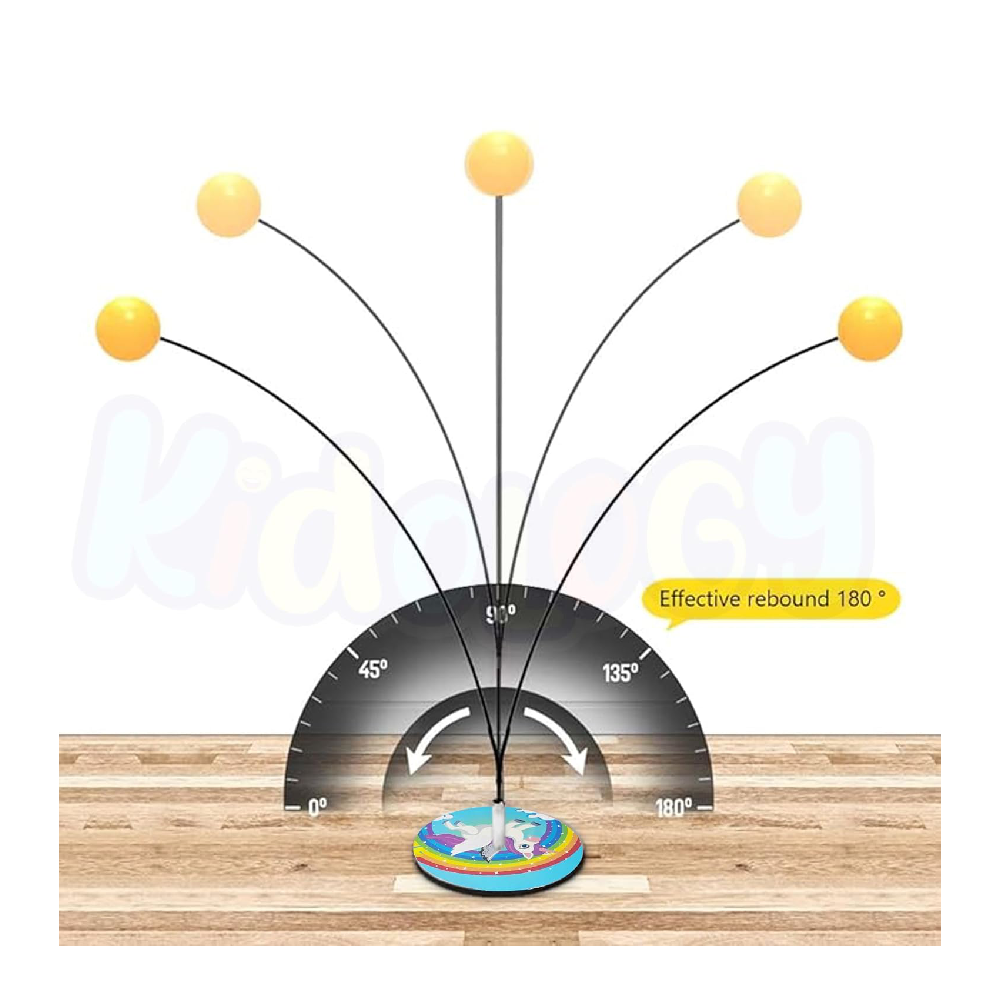 Light Table Tennis Self Training Indoor Gaming 2 Rackets & 6 Practice Ping Pong Ball Parent Child Interaction Indoor Toys for Kids Fun Party Game Sports Toy