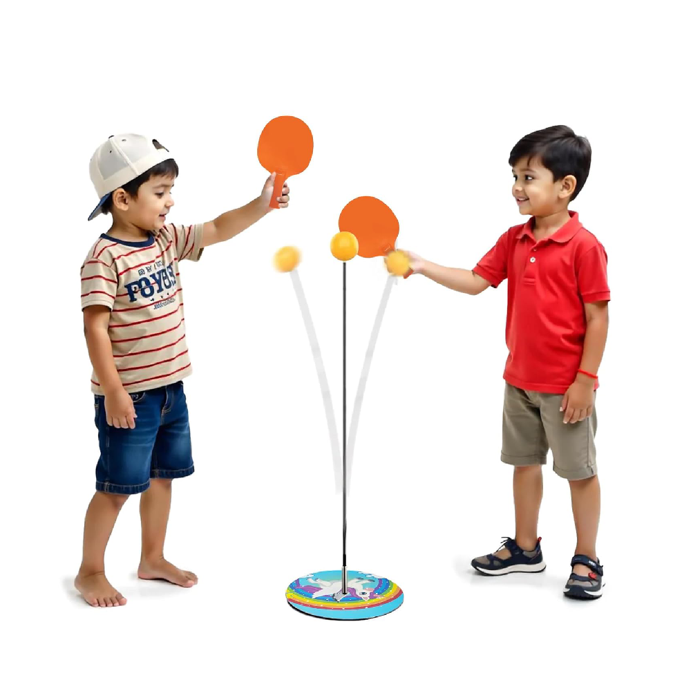 Light Table Tennis Self Training Indoor Gaming 2 Rackets & 6 Practice Ping Pong Ball Parent Child Interaction Indoor Toys for Kids Fun Party Game Sports Toy