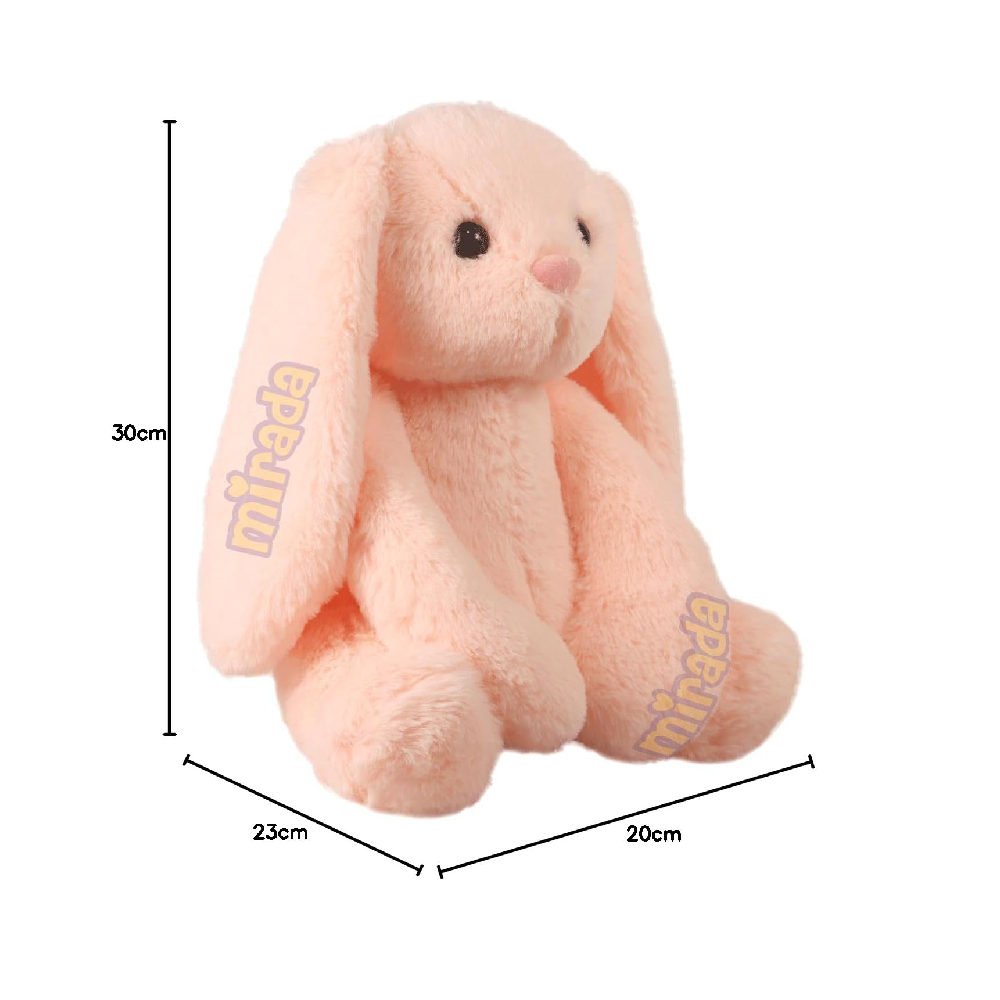Mirada Cute Peach Bunny Soft Toy for GirlsKids  Huggable Rabbit with Long Ears  Soft Stuffed Plush Animal  Cute Soft Toys, Baby Toys, Stuffed Animals, Cuddle Toy, Gift Item for Kids - 35cm