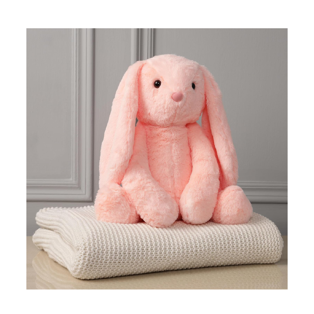 Mirada Cute Peach Bunny Soft Toy for GirlsKids  Huggable Rabbit with Long Ears  Soft Stuffed Plush Animal  Cute Soft Toys, Baby Toys, Stuffed Animals, Cuddle Toy, Gift Item for Kids - 35cm