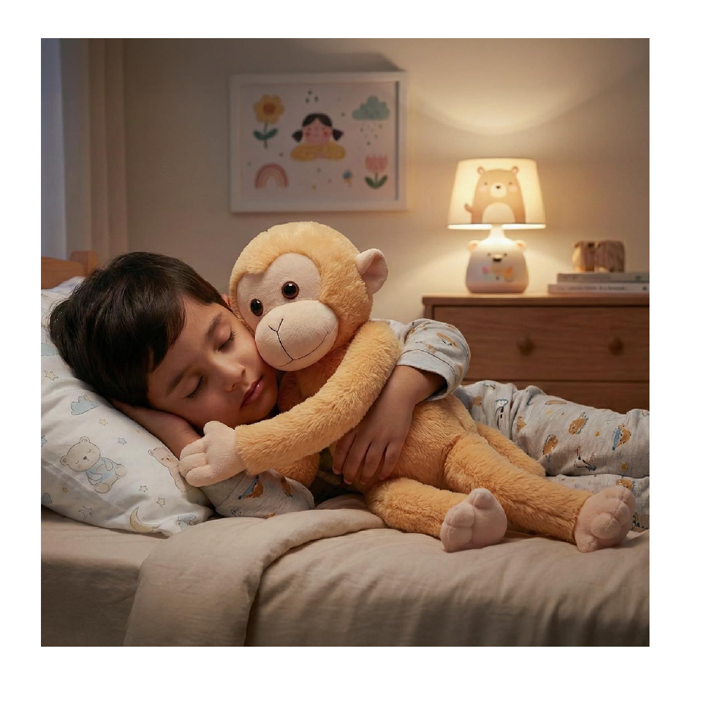 Mirada Adorable Brown Hanging Monkey Soft Plush Toy – Long Arm Stuffed Animal for Kids  Cute Jungle Theme Gift for Boys & Girls  40cm