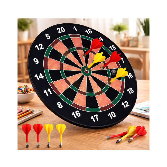 Mini Explorer Magnetic Dart Board for Kids 15 Inch – Safe Dart Game Set with 4 Darts, Indoor Outdoor Sports Toy for Boys Girls, Family Game, Party Game, Birthday Gift Toy Hover Image