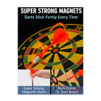 Mini Explorer Magnetic Dart Board for Kids 15 Inch – Safe Dart Game Set with 4 Darts, Indoor Outdoor Sports Toy for Boys Girls, Family Game, Party Game, Birthday Gift Toy