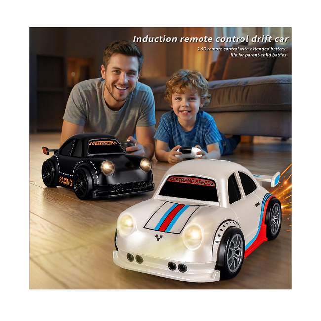 New Design Mini 2.4GHz RC Racing Car Induction Remote Control Drift Car Toys for Kids Smart Sensing Follow Mode Teasing Pet Toys Hover Image