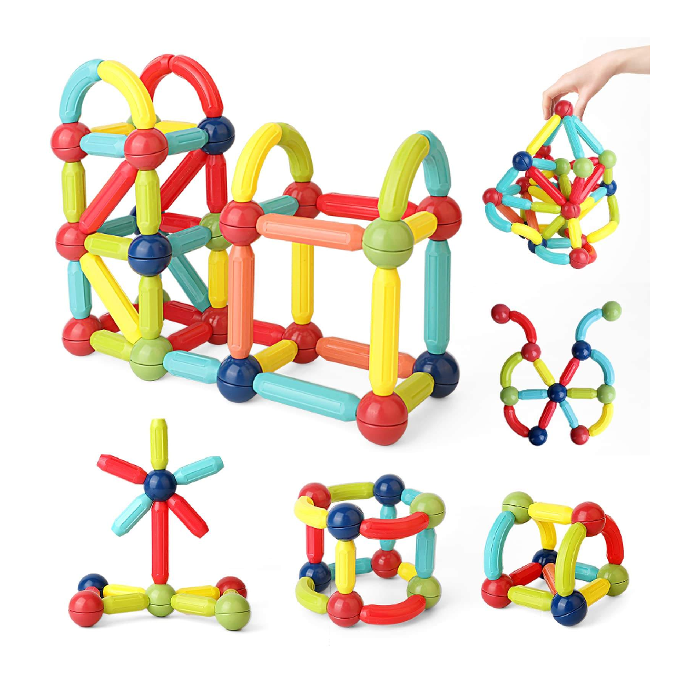 New Design Plastic Material Magnetic Building Sticks STEM Educational Toys for Kids
