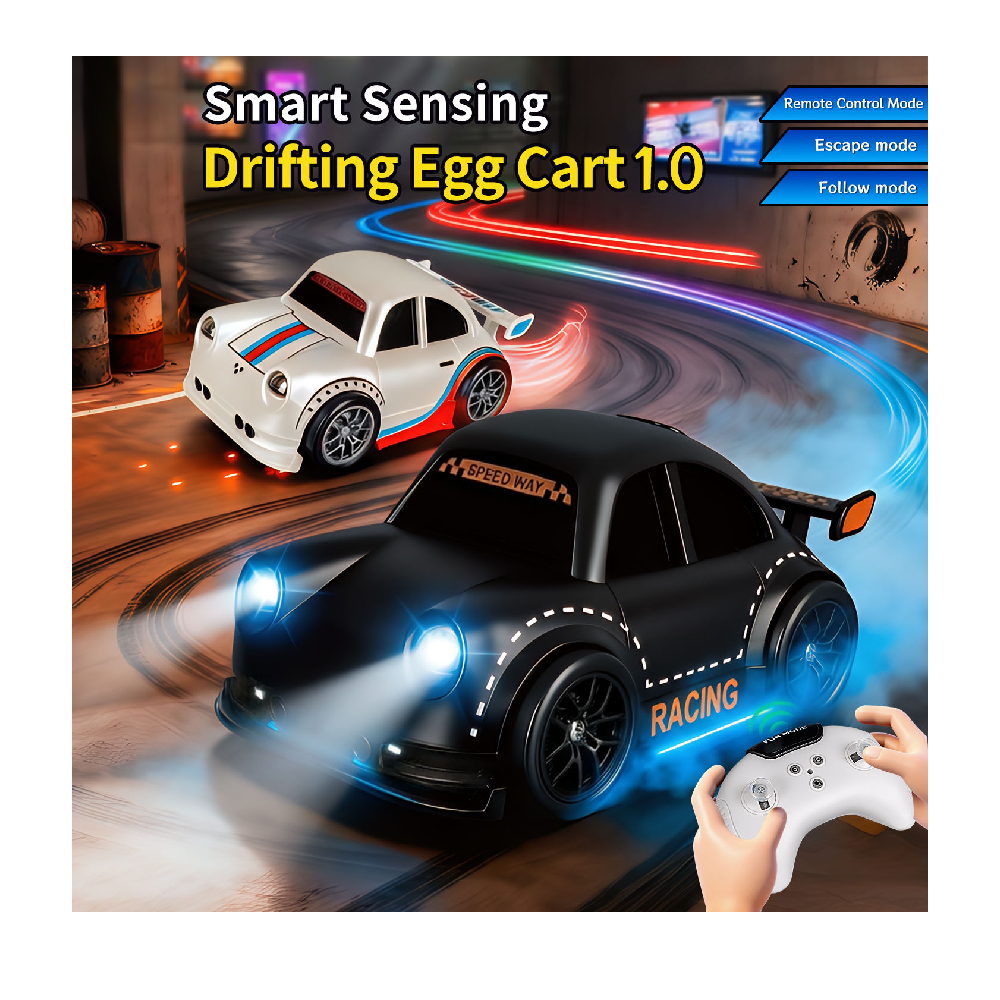 New Design Mini 2.4GHz RC Racing Car Induction Remote Control Drift Car Toys for Kids Smart Sensing Follow Mode Teasing Pet Toys