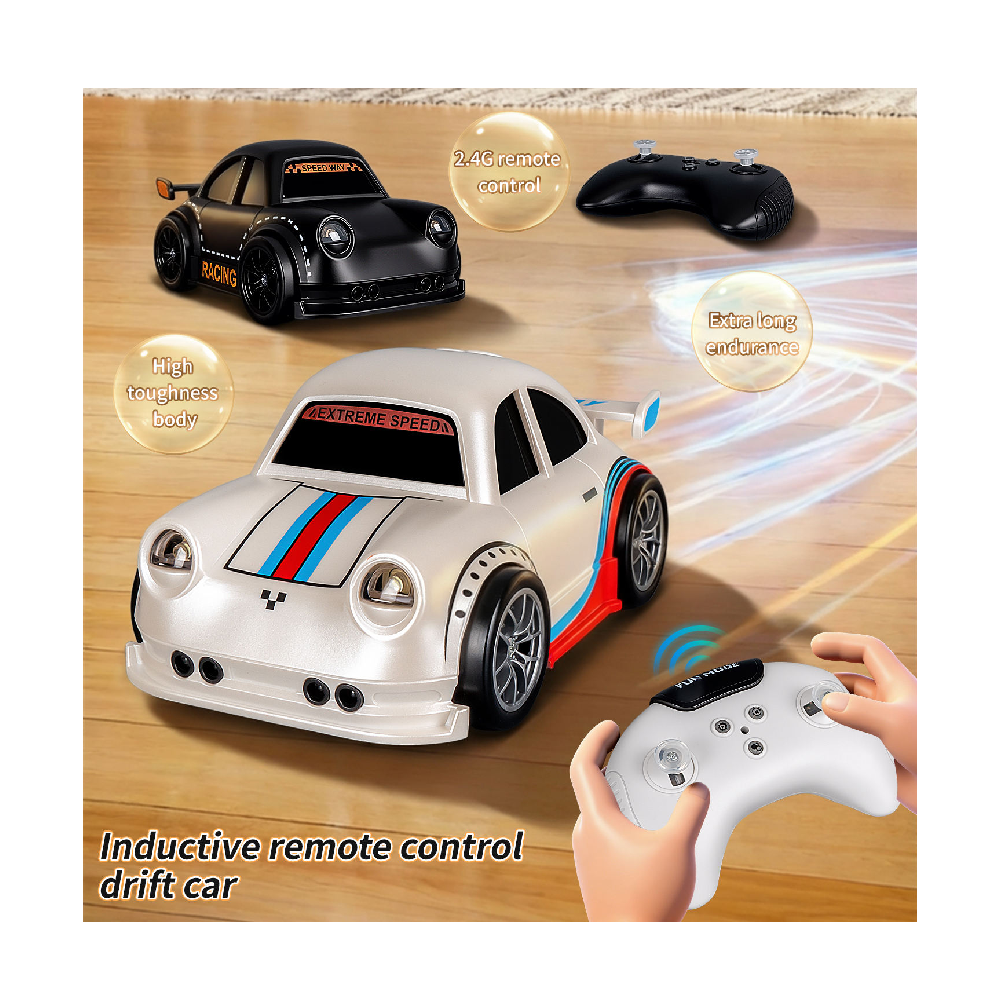 New Design Mini 2.4GHz RC Racing Car Induction Remote Control Drift Car Toys for Kids Smart Sensing Follow Mode Teasing Pet Toys