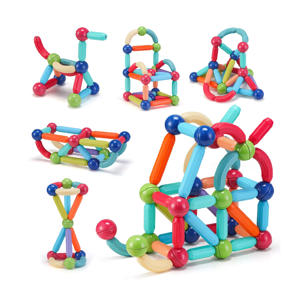 New Design Plastic Material Magnetic Building Sticks STEM Educational Toys for Kids