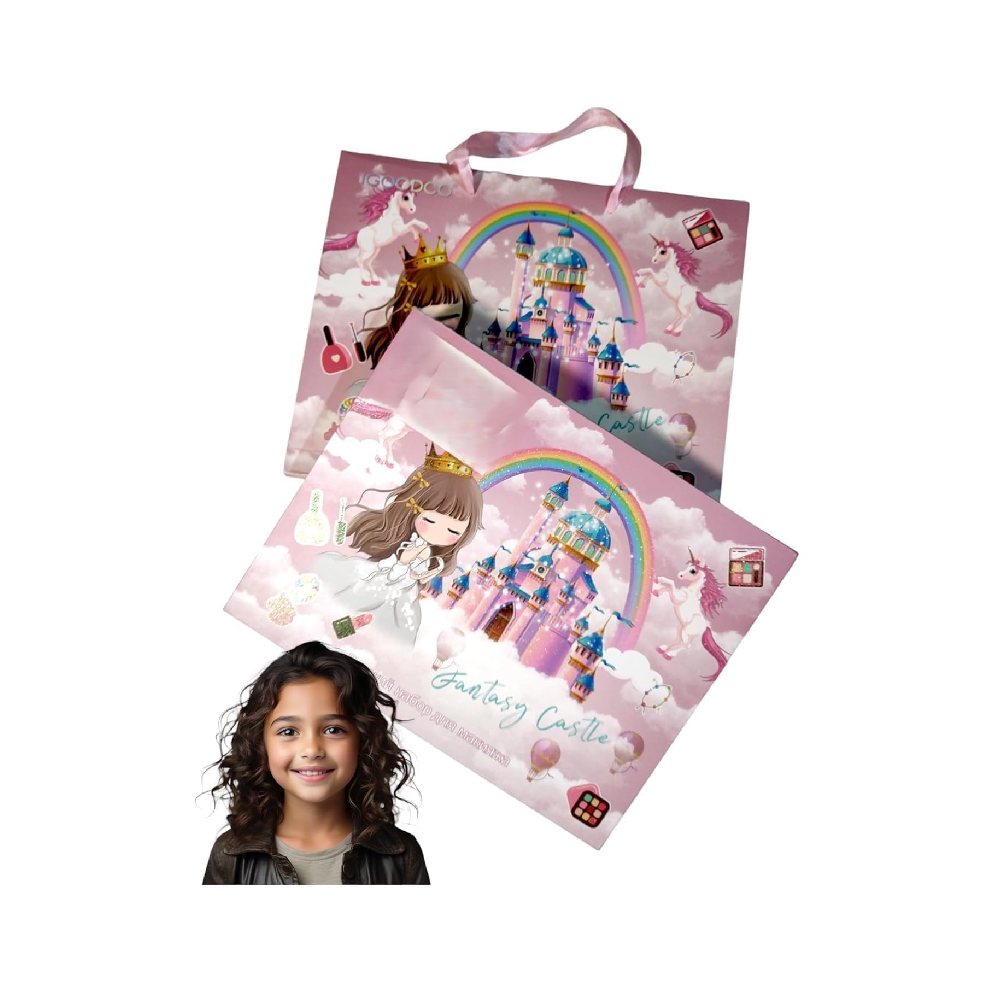 Princess Makeup Kit for Girls  Washable Pretend Play Cosmetic Set with Lipstick, Nail Polish, Jewelry & Accessories  Safe Non-Toxic