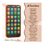 Educational Phone Toy for 2-12 Years Kids Rechargeable 24 Modes Talking Baby Smart Phone Mobile