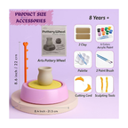 Pottery Wheel Kit Battery Operated Pottery Making Machine Painting Kit Clay Moulding Playset for Beginners Modeling Sculpting Clay Tools Arts & Crafts Pot Maker for Kids Boys Girls 8-12