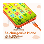 Educational Phone Toy for 2-12 Years Kids Rechargeable 24 Modes Talking Baby Smart Phone Mobile