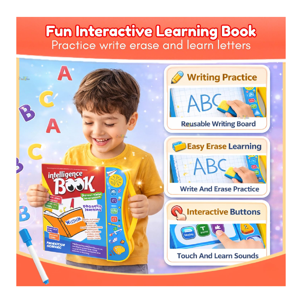 Interactive Sound Book for Kids with Marker (Ages 2–7)